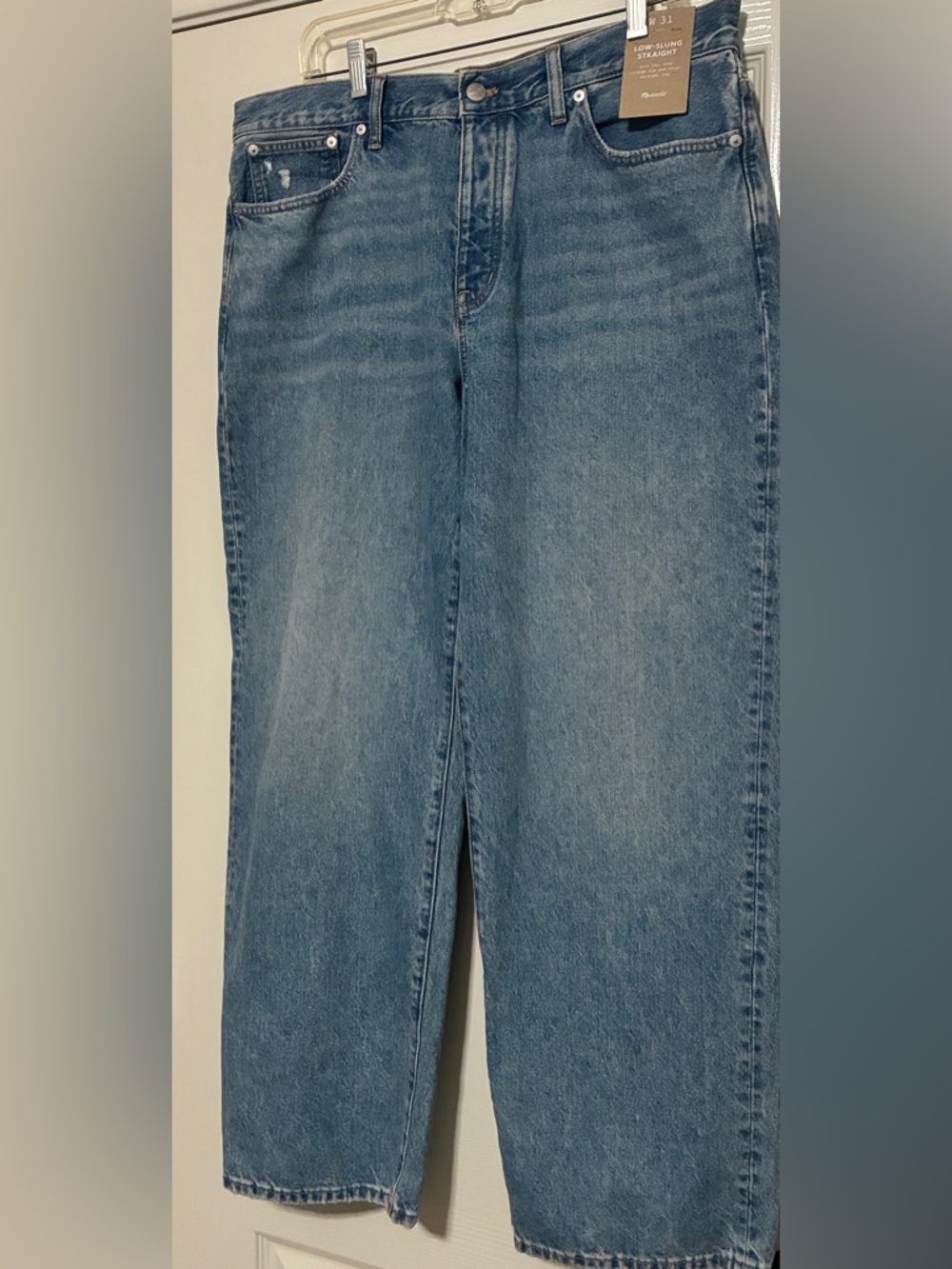 MADEWELL NWT low-slung straight jeans Size 31 (see measurements) 100% cotton